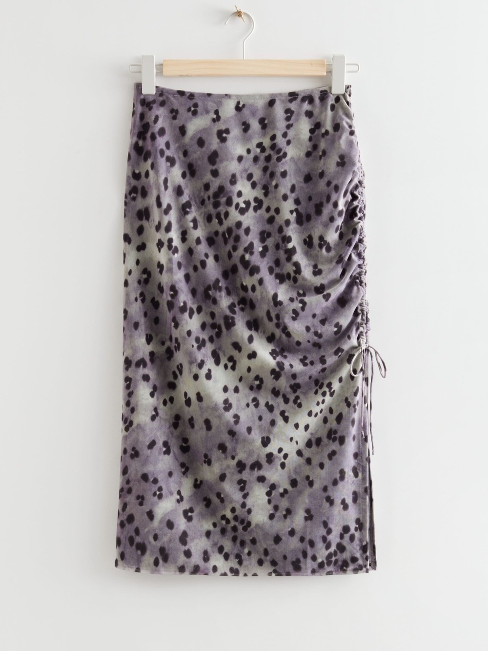 & Other Stories Leopard Print Drawstring Midi Skirt | Size Small